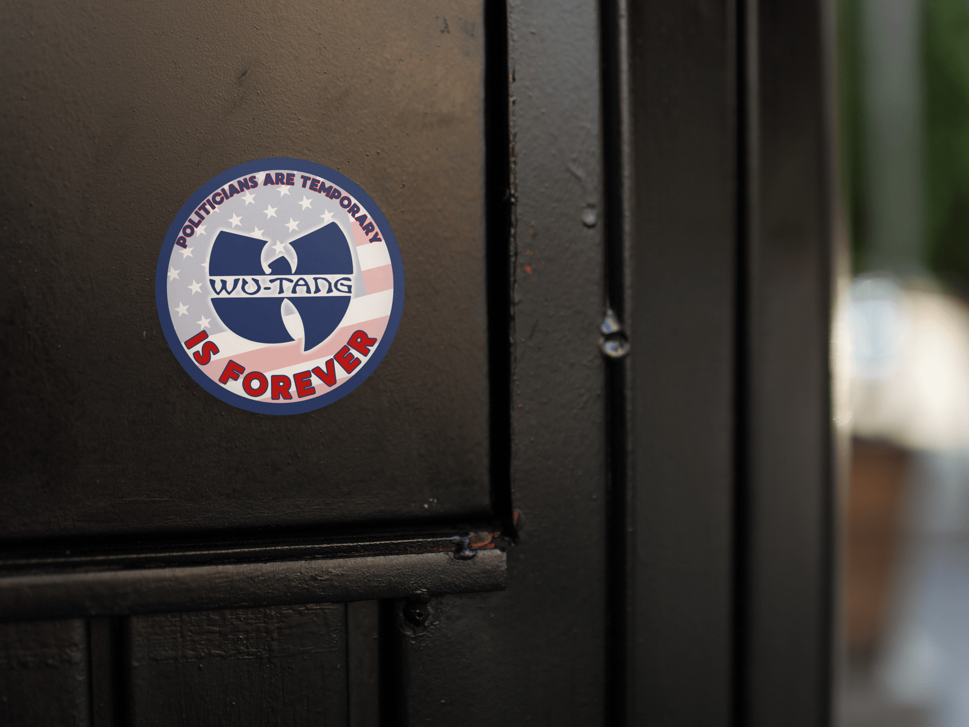 Wu-Tang sticker on locker